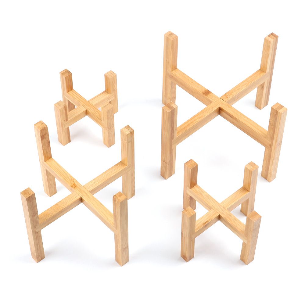 Bonsai Garden Display Stands - Wood Flowerpot Holder Floor-Standing Bonsai Display