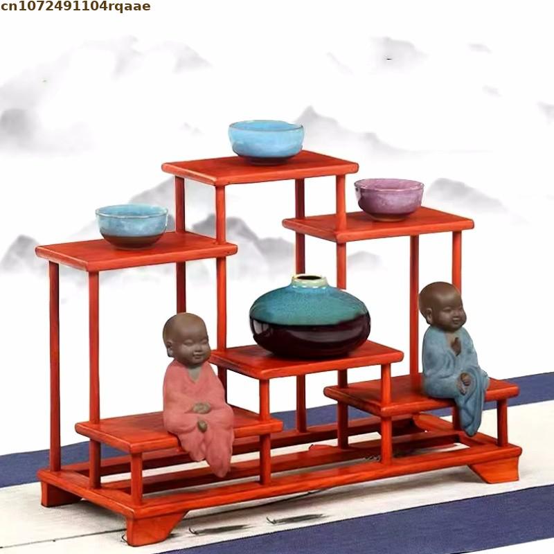 Wooden Flower Pot Holder Plant - Bonsai Garden Display Stands recension och pris