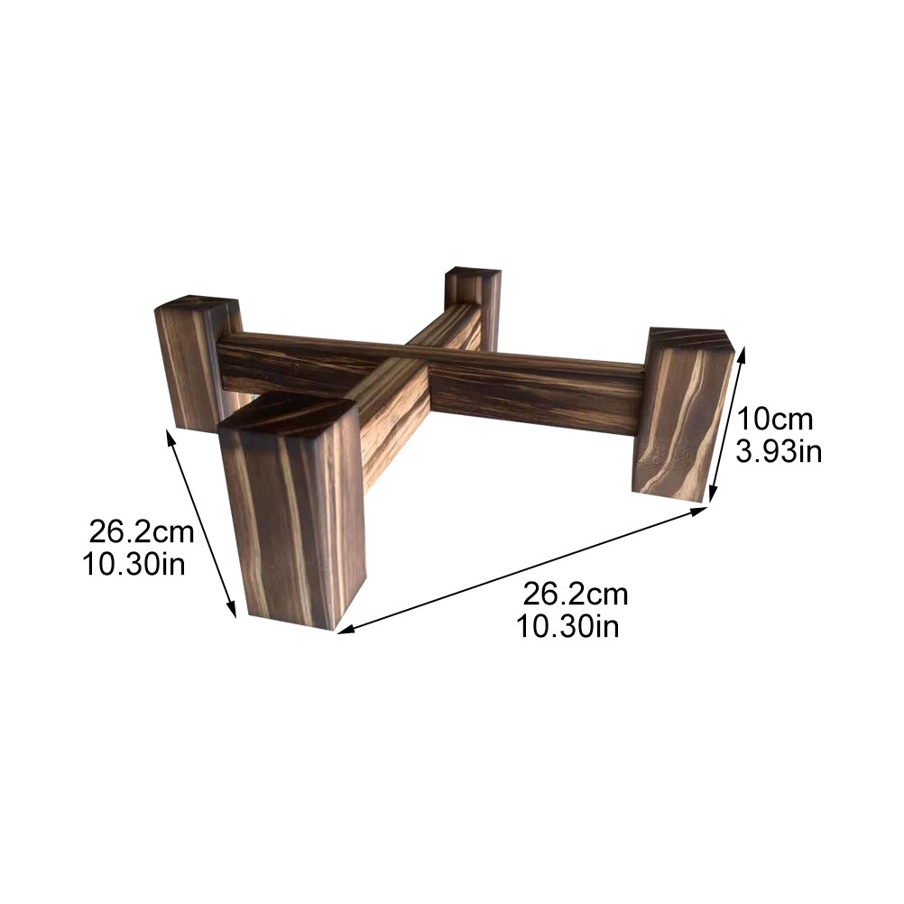 Wood Flower Pot Rack Nordic St - Bonsai Garden Display Stands recension och pris