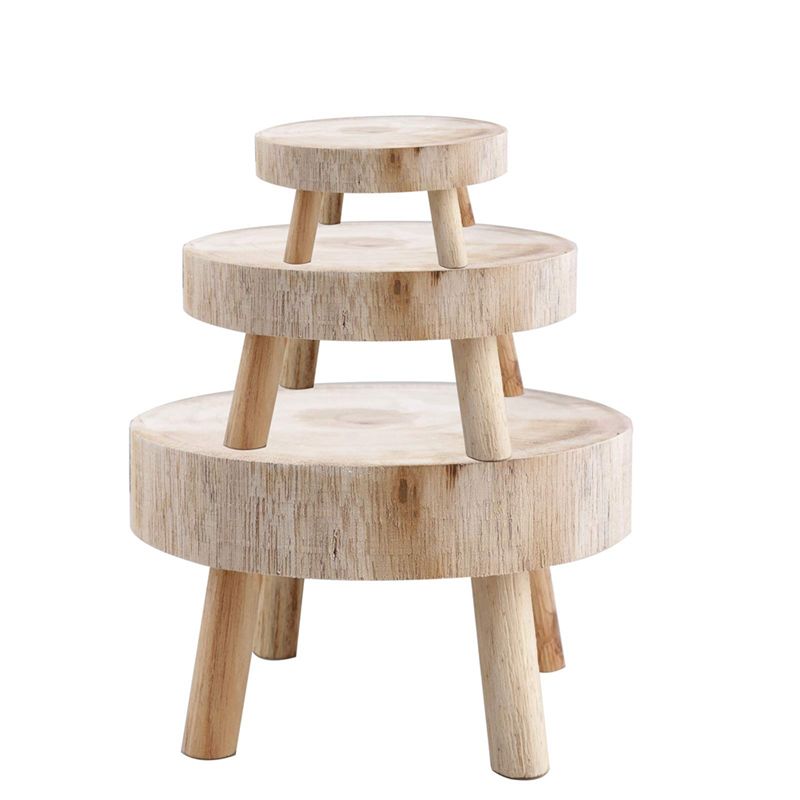 A53Q-Mini Wooden Stool Display - Bonsai Garden Display Stands recension och pris