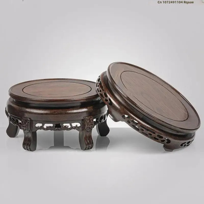Ebony Wood Round Table Crafts  - Bonsai Garden Display Stands recension och pris
