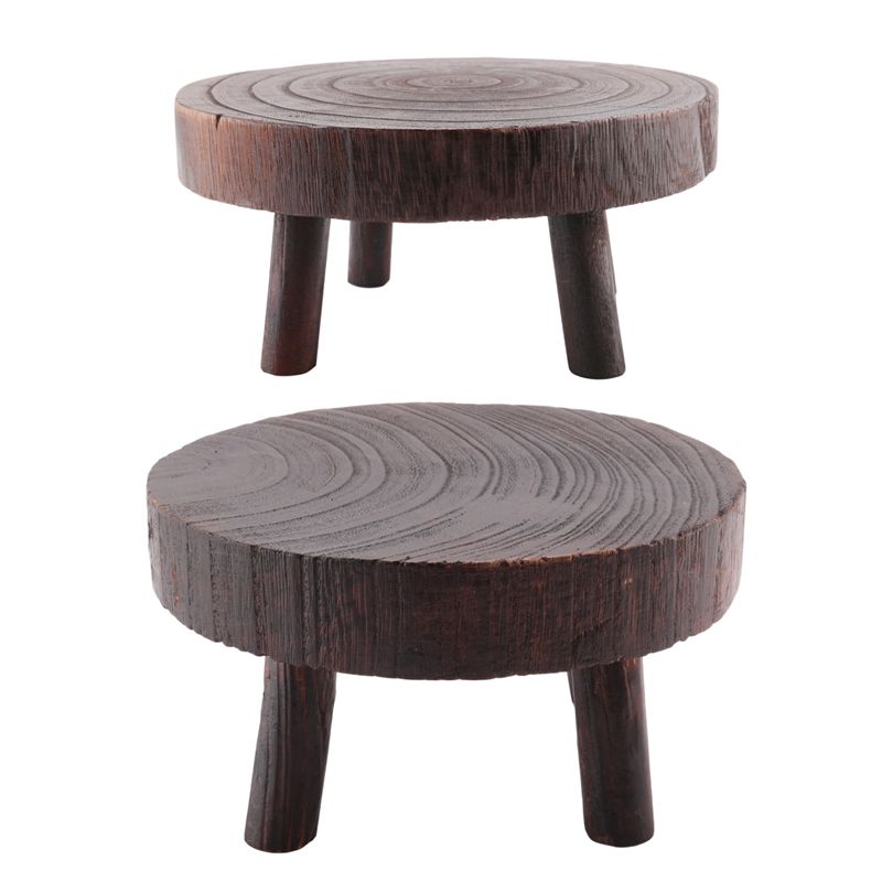 ABHU 2Pcs Mini Wooden Stool Fl - Bonsai Garden Display Stands recension och pris