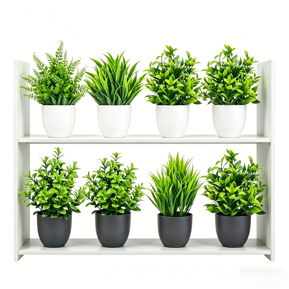4pcs/set Mini Artificial Plant - Bonsai Garden Home recension och pris
