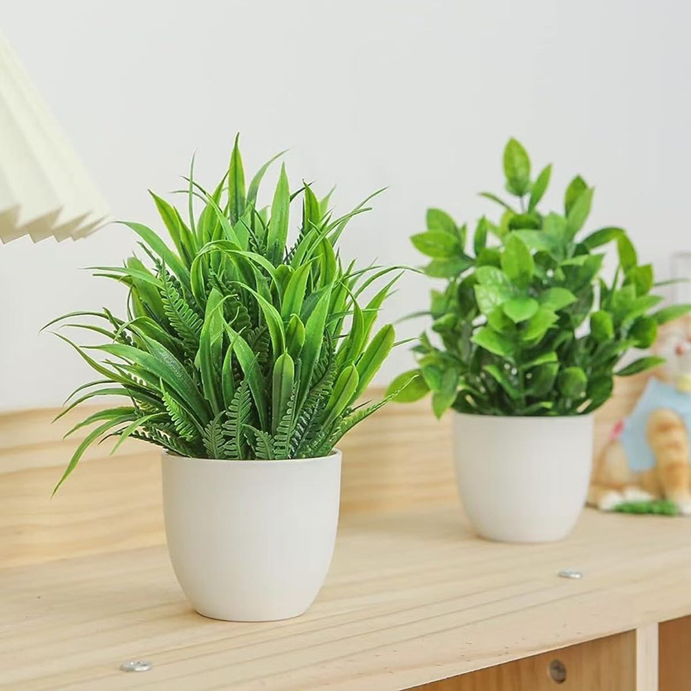 4pcs/set Mini Artificial Plant - Bonsai Garden Home recension och pris