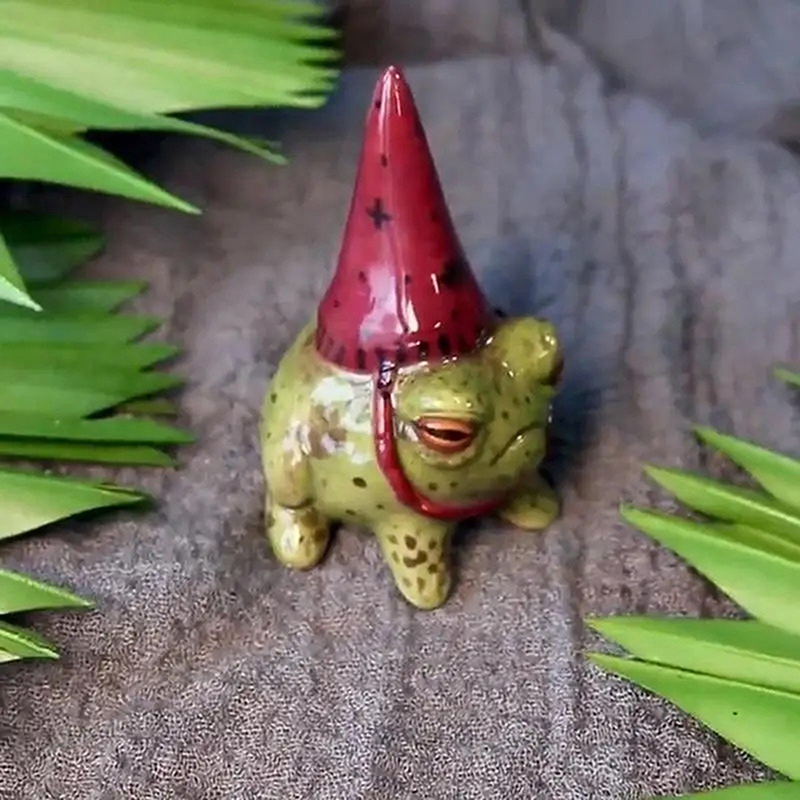 Witch Hat Little Frog Statue R - Bonsai Garden Art recension och pris