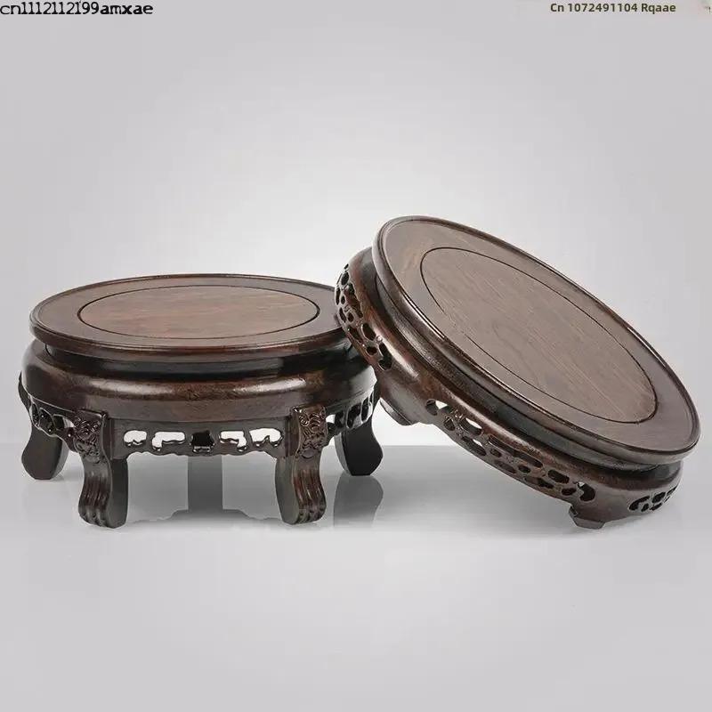 Ebony Wood Round Table Crafts  - Bonsai Garden Display Stands recension och pris
