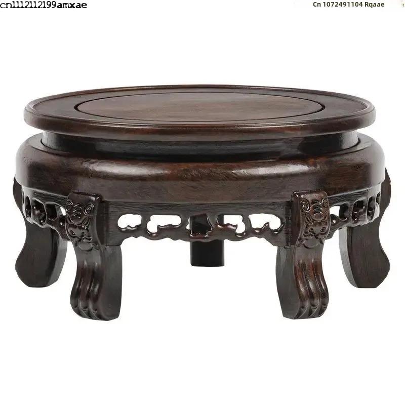 Ebony Wood Round Table Crafts  - Bonsai Garden Display Stands recension och pris