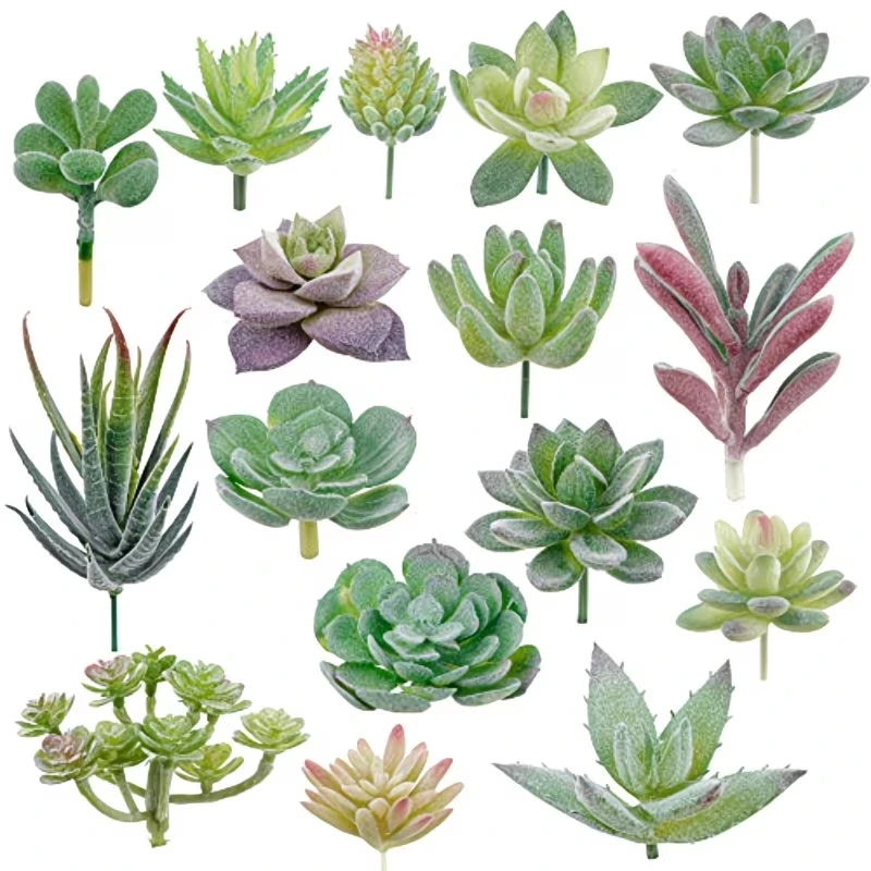 10/20Pcs PVC Succulents Plants - Bonsai Garden Home recension och pris
